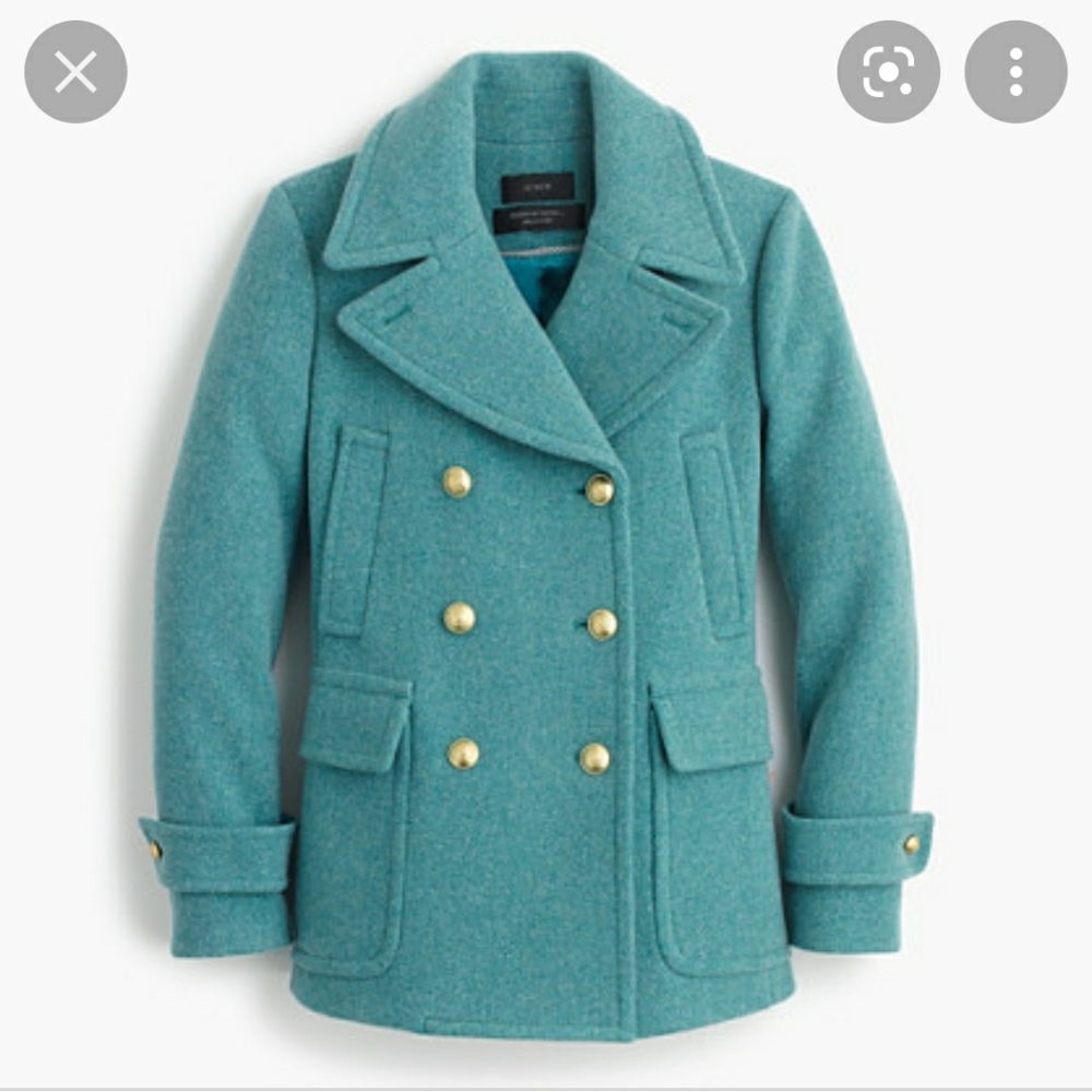 J. Crew Stadium Cloth Majesty Pea Coat Jacket 0 XS